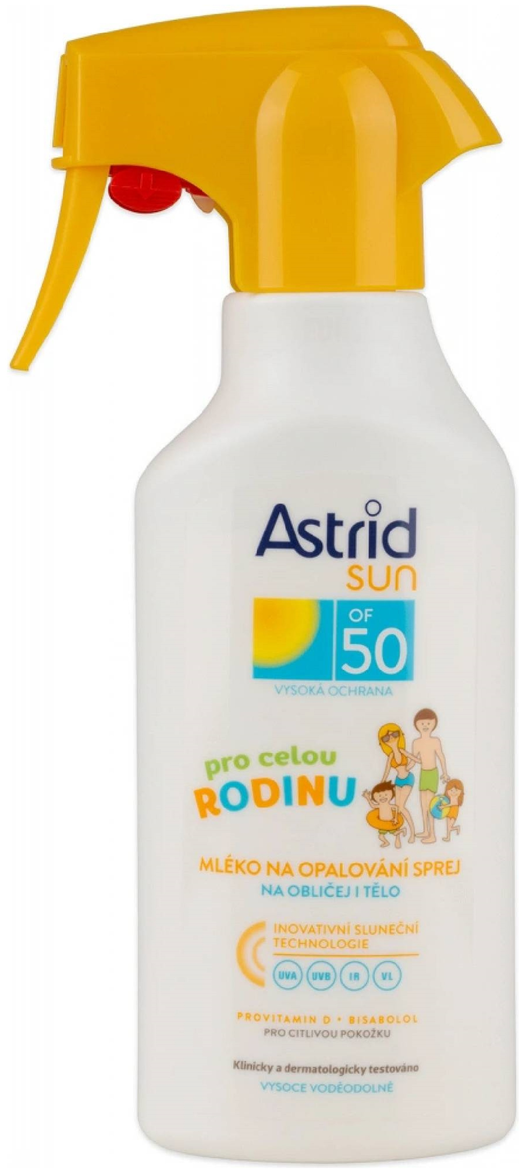 Astrid Sun mlko na opalovn 270ml OF50 Rodinn sprej